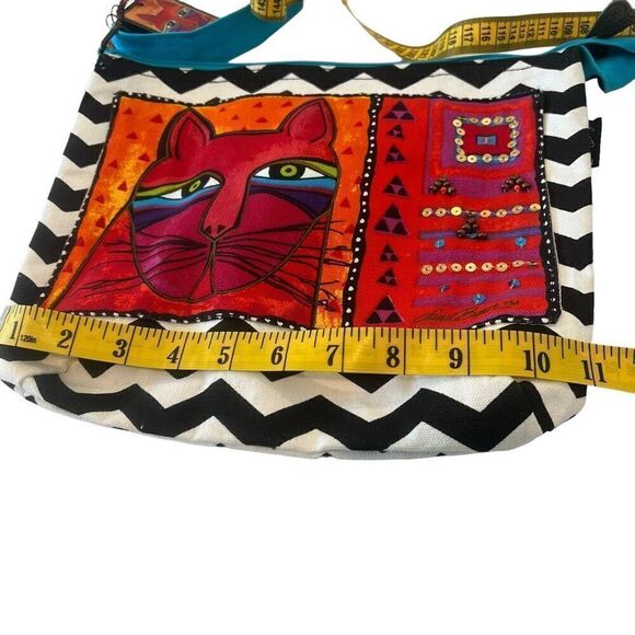 Laurel Burch Sun ‘n Sand Feline Cat Canvas Shoulder Crossbody Purse NWT - Picture 10 of 11